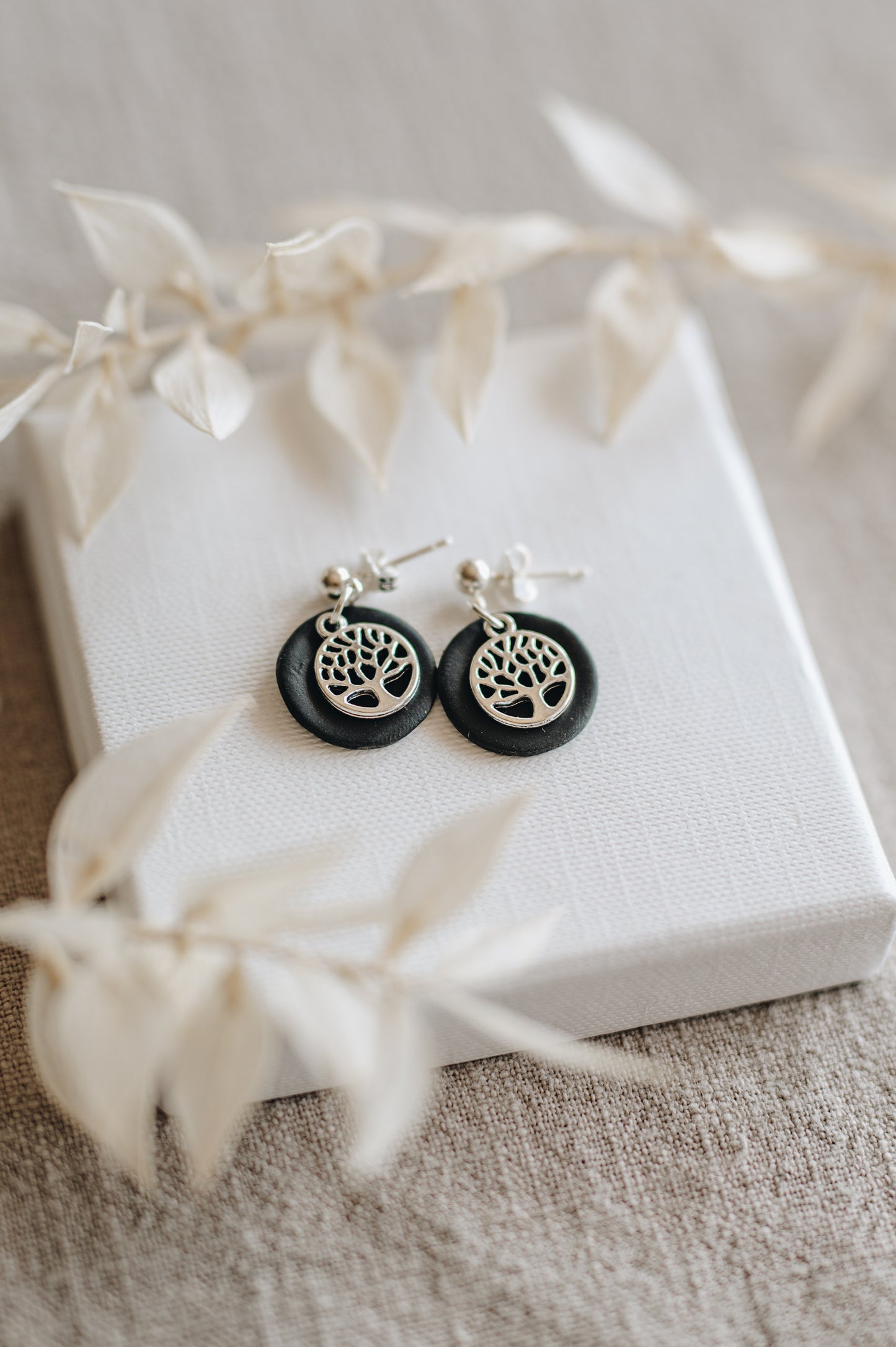 "Crown" earrings tree of life