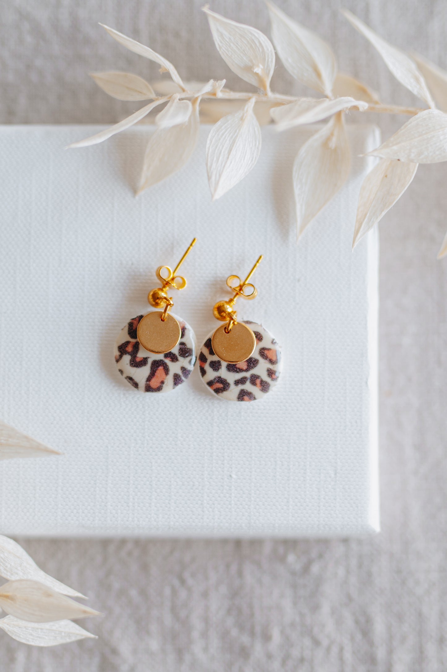 "Sunfall" earrings with discs
