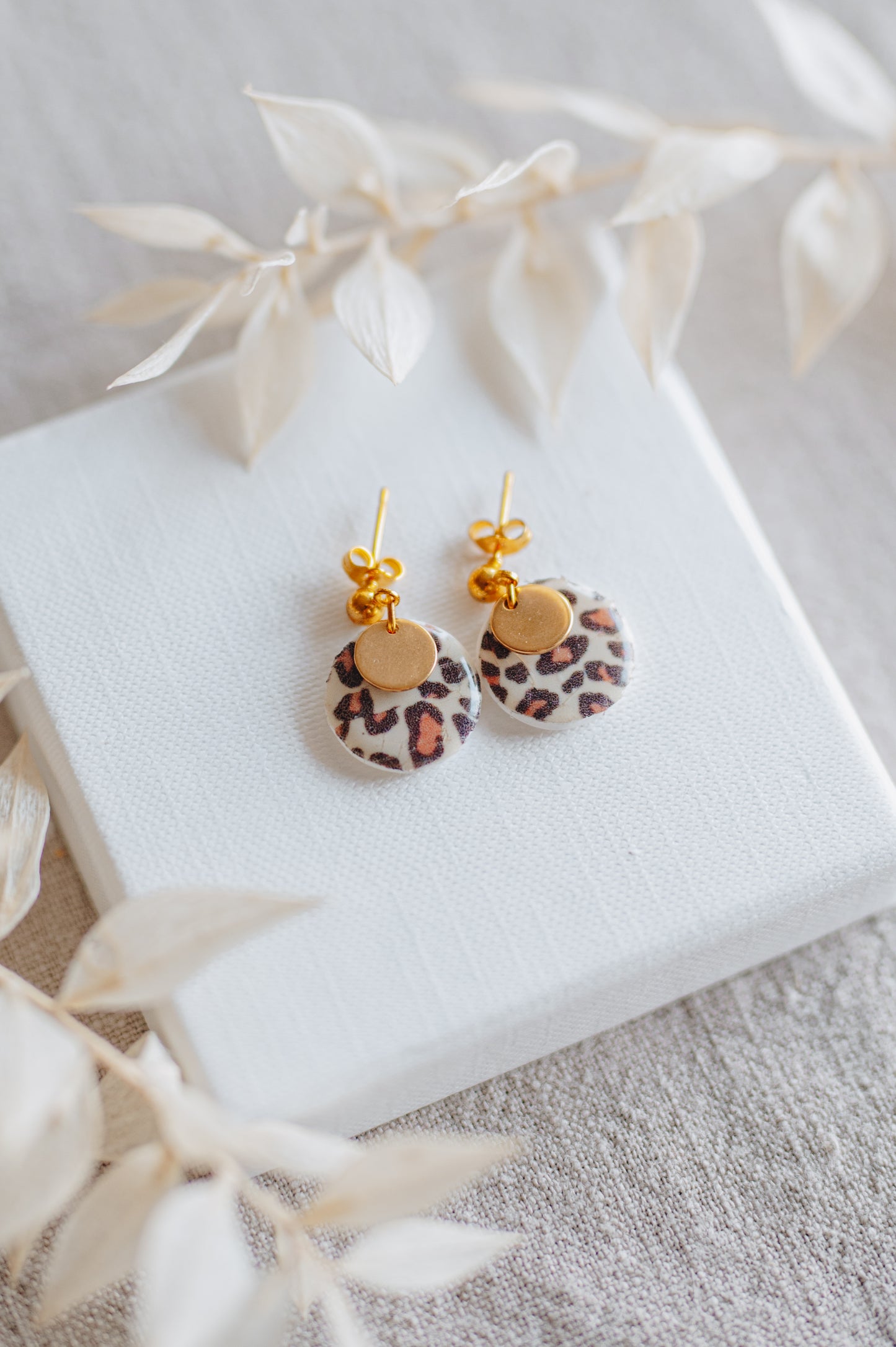 "Sunfall" earrings with discs