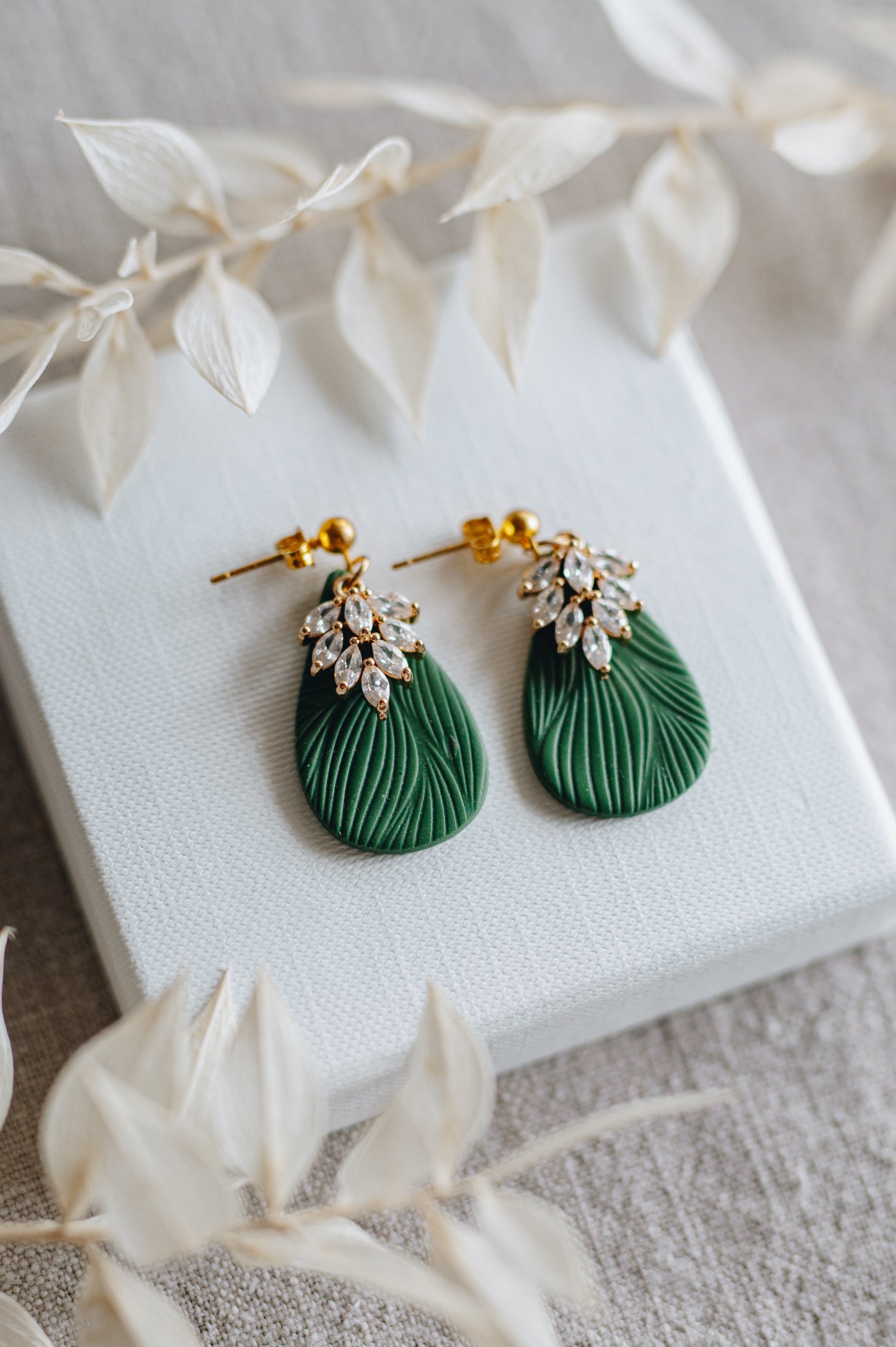 "Alight" earrings with crystal plates
