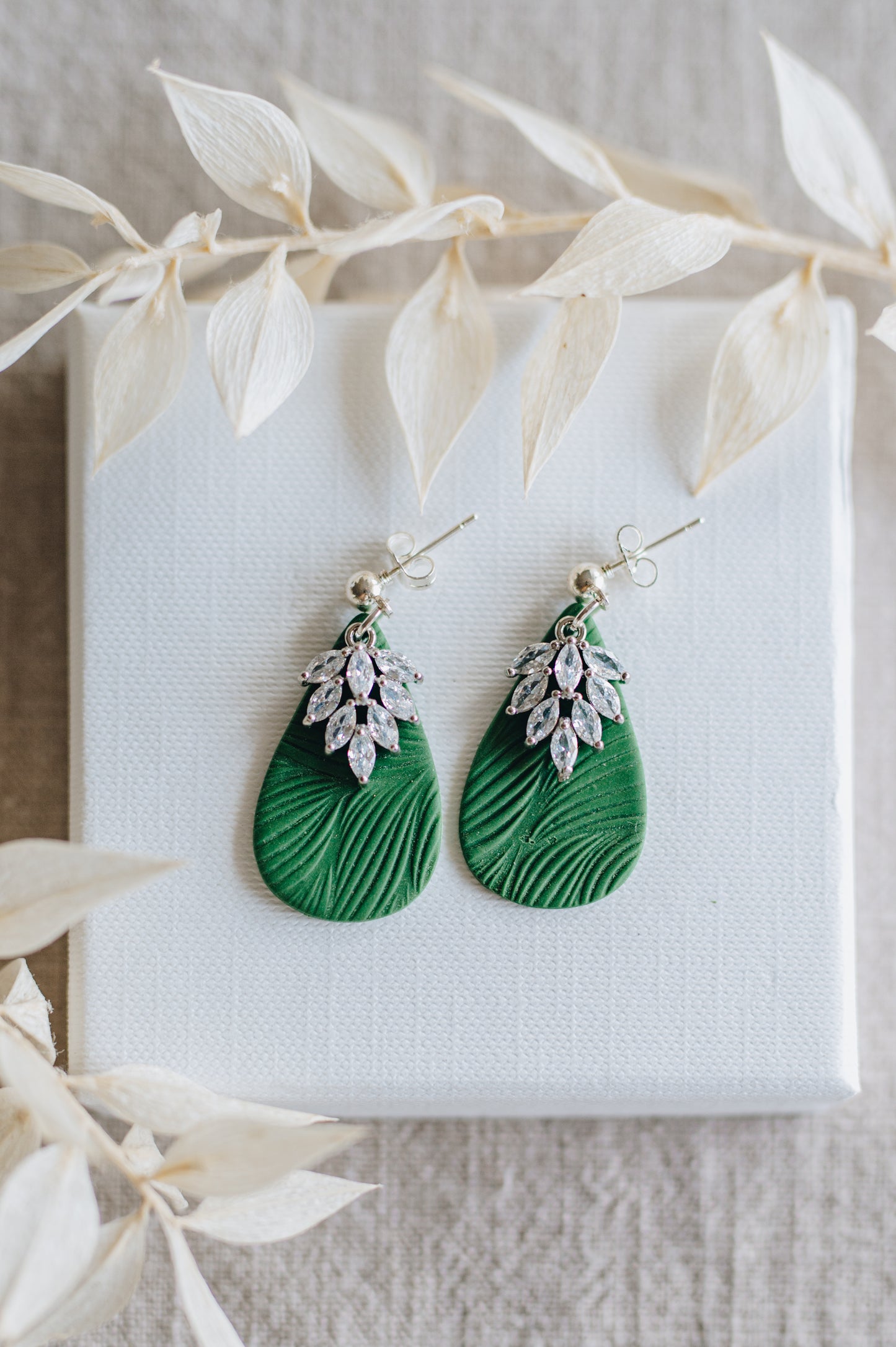 "Alight" earrings with crystal plates