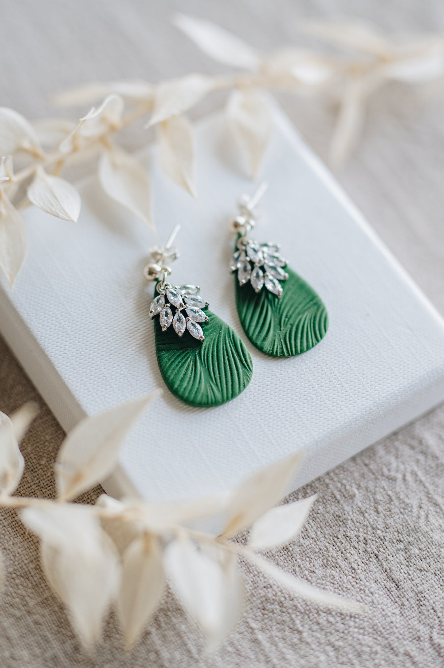 "Alight" earrings with crystal plates
