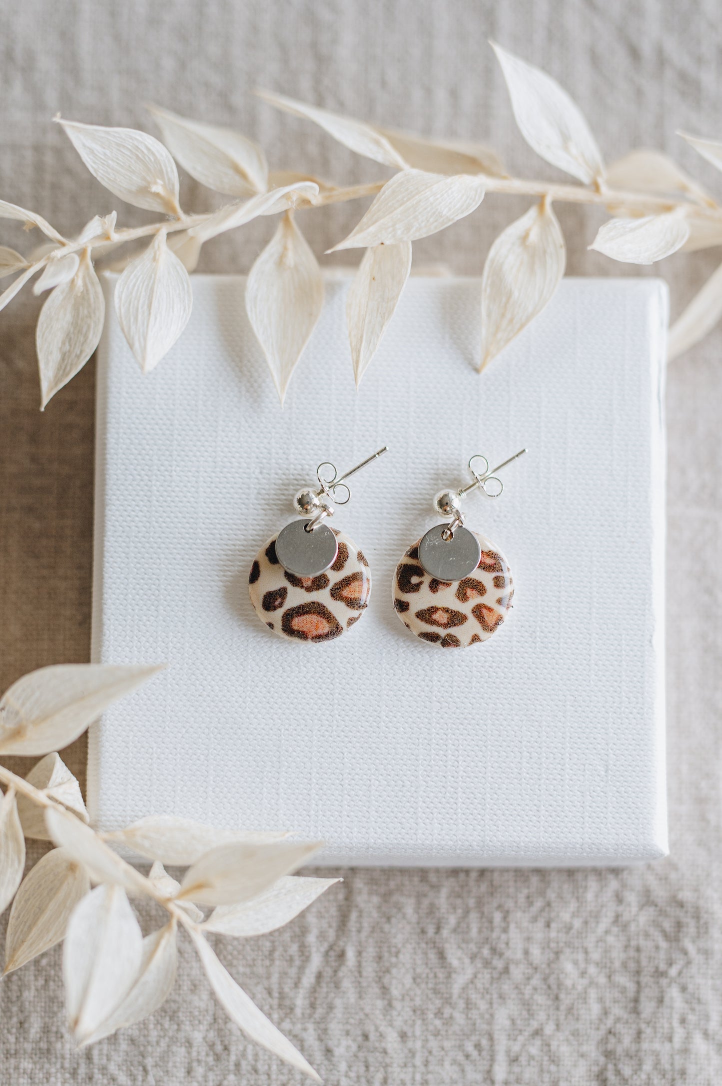 "Sunfall" earrings with discs