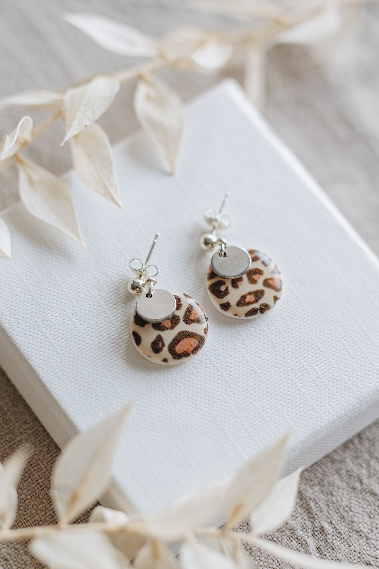 "Sunfall" earrings with discs