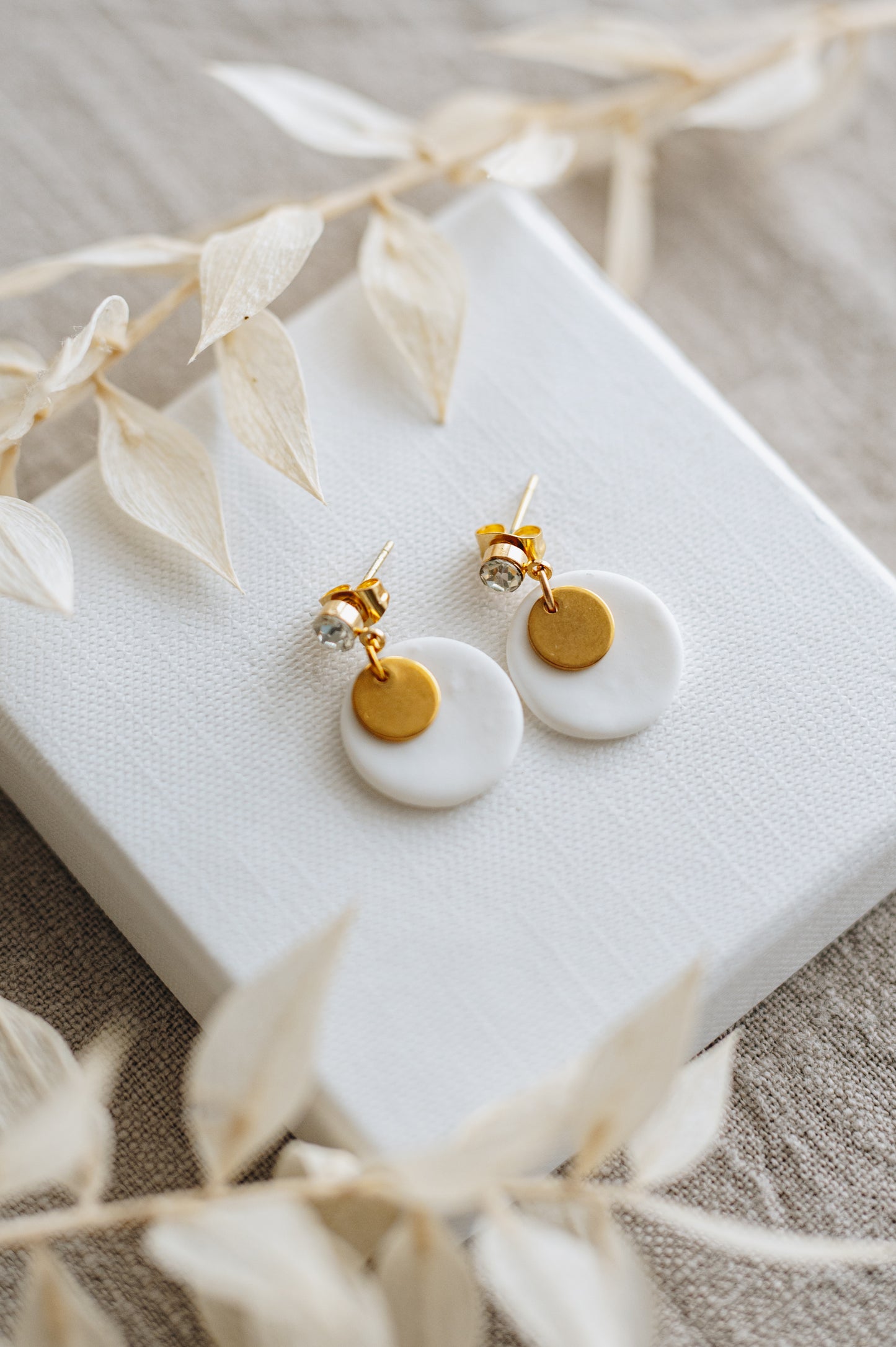 "Sunfall" earrings with discs