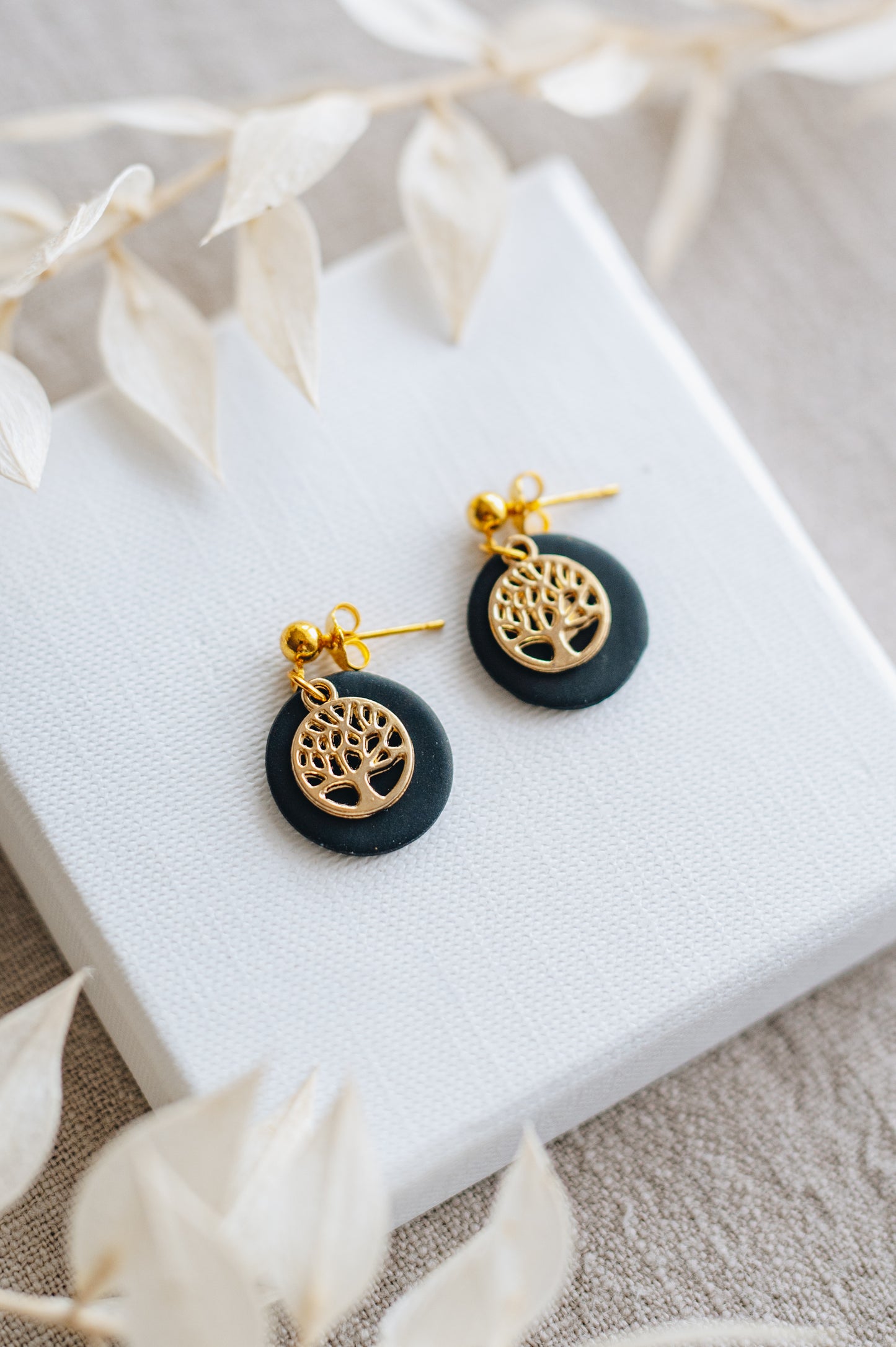 "Crown" earrings tree of life