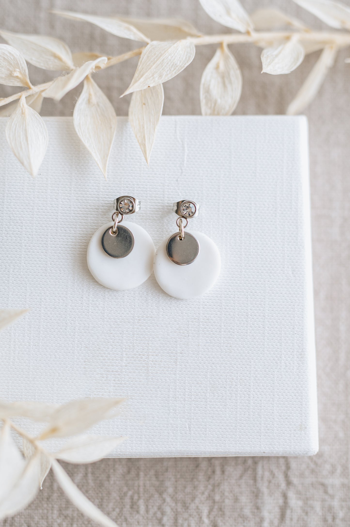 "Sunfall" earrings with discs