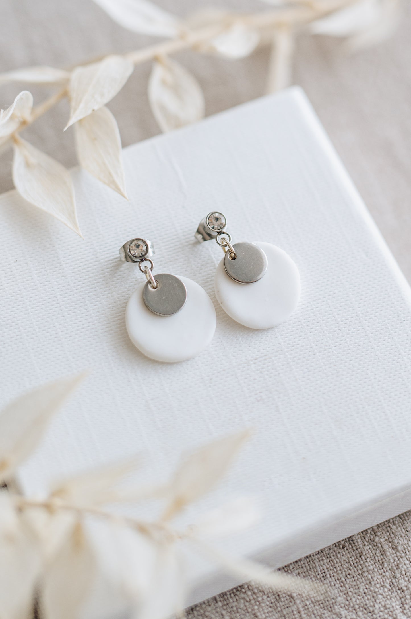 "Sunfall" earrings with discs