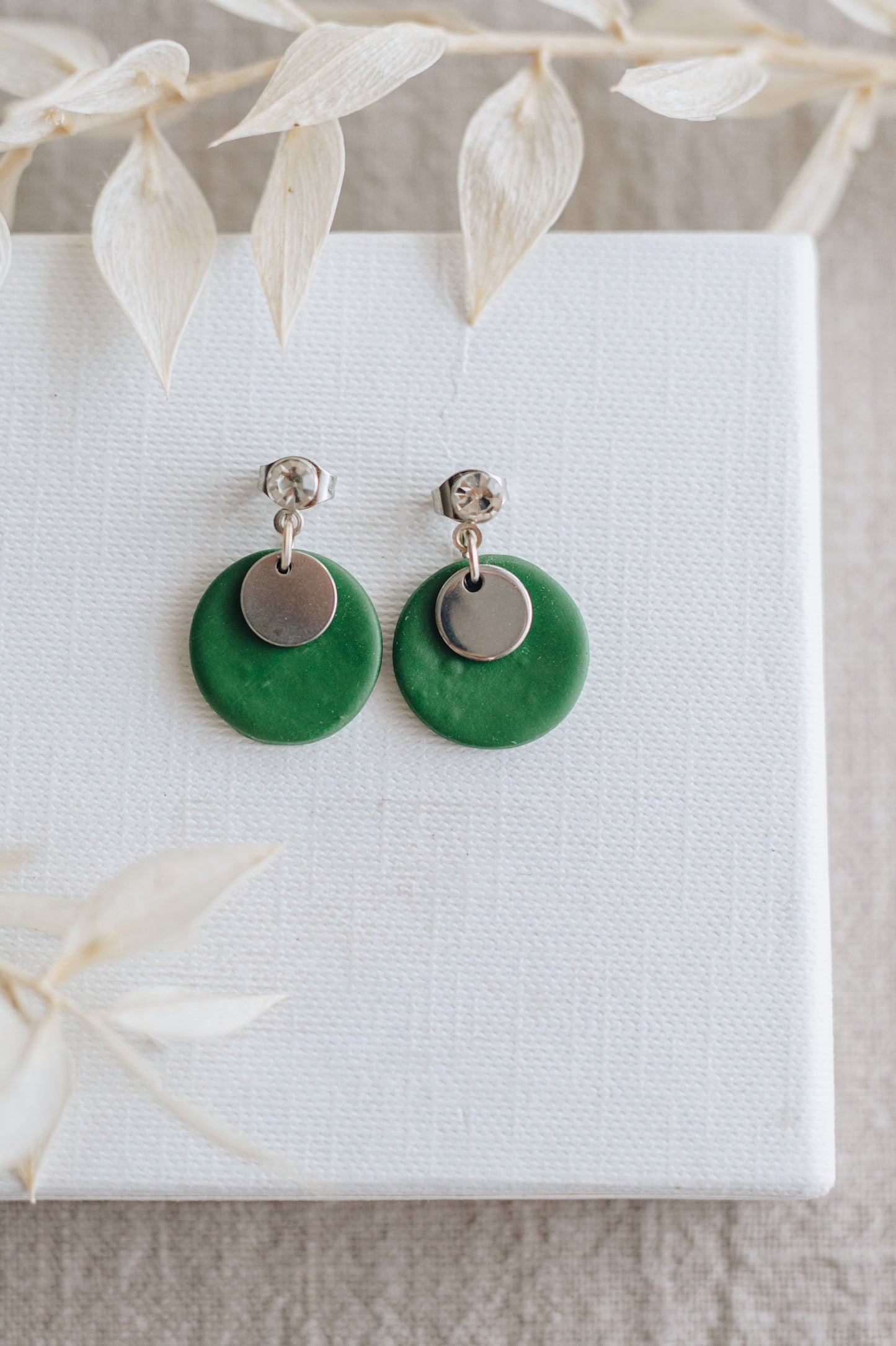 "Sunfall" earrings with discs