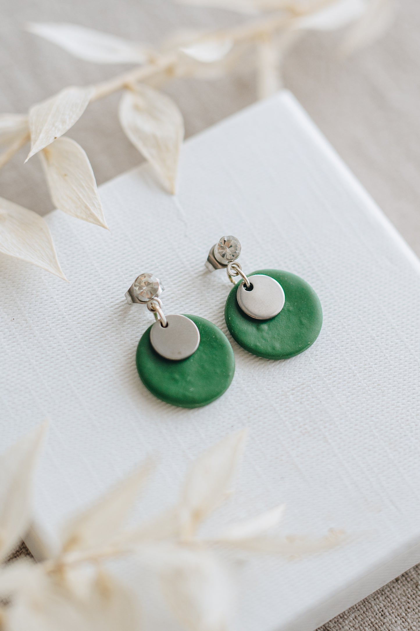 "Sunfall" earrings with discs