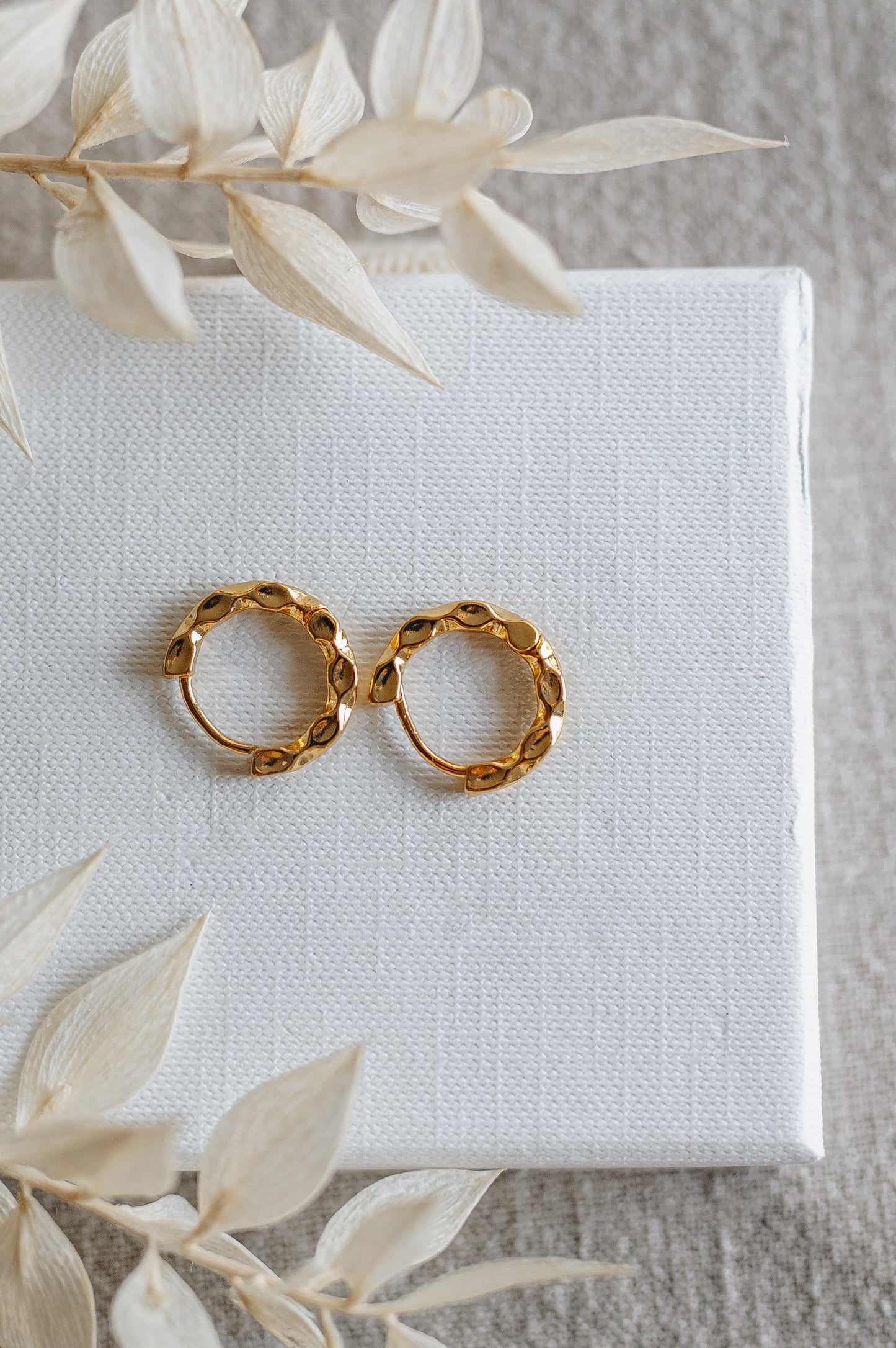 "Crave" twisted hoop earrings
