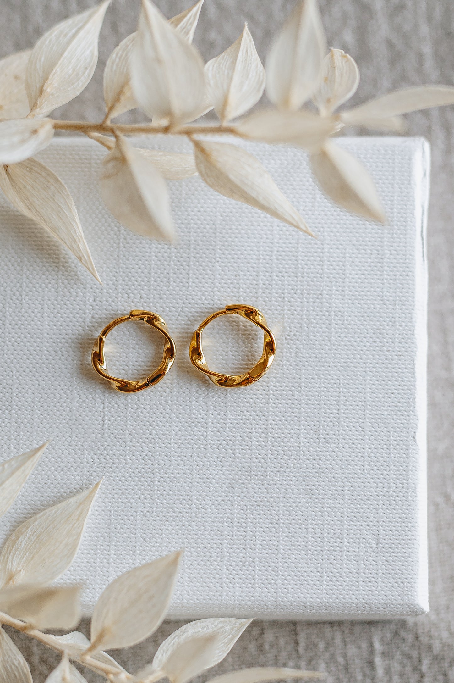 "Crave" twisted hoop earrings
