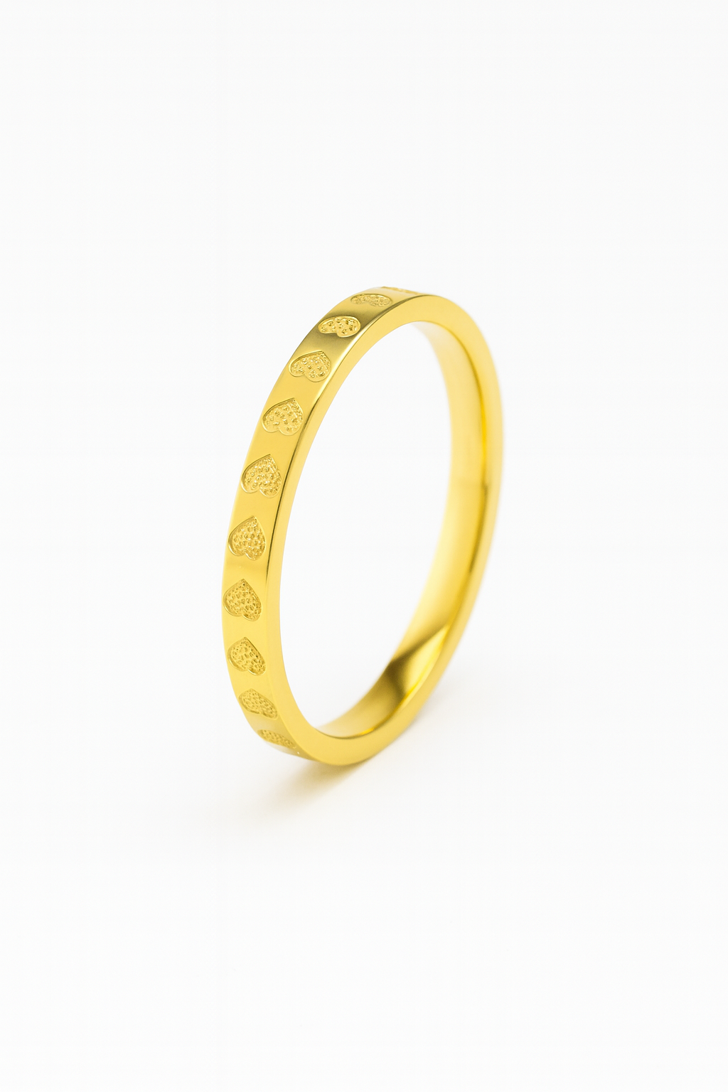 LIVIA - Feiner Gold Ring mit Prägung