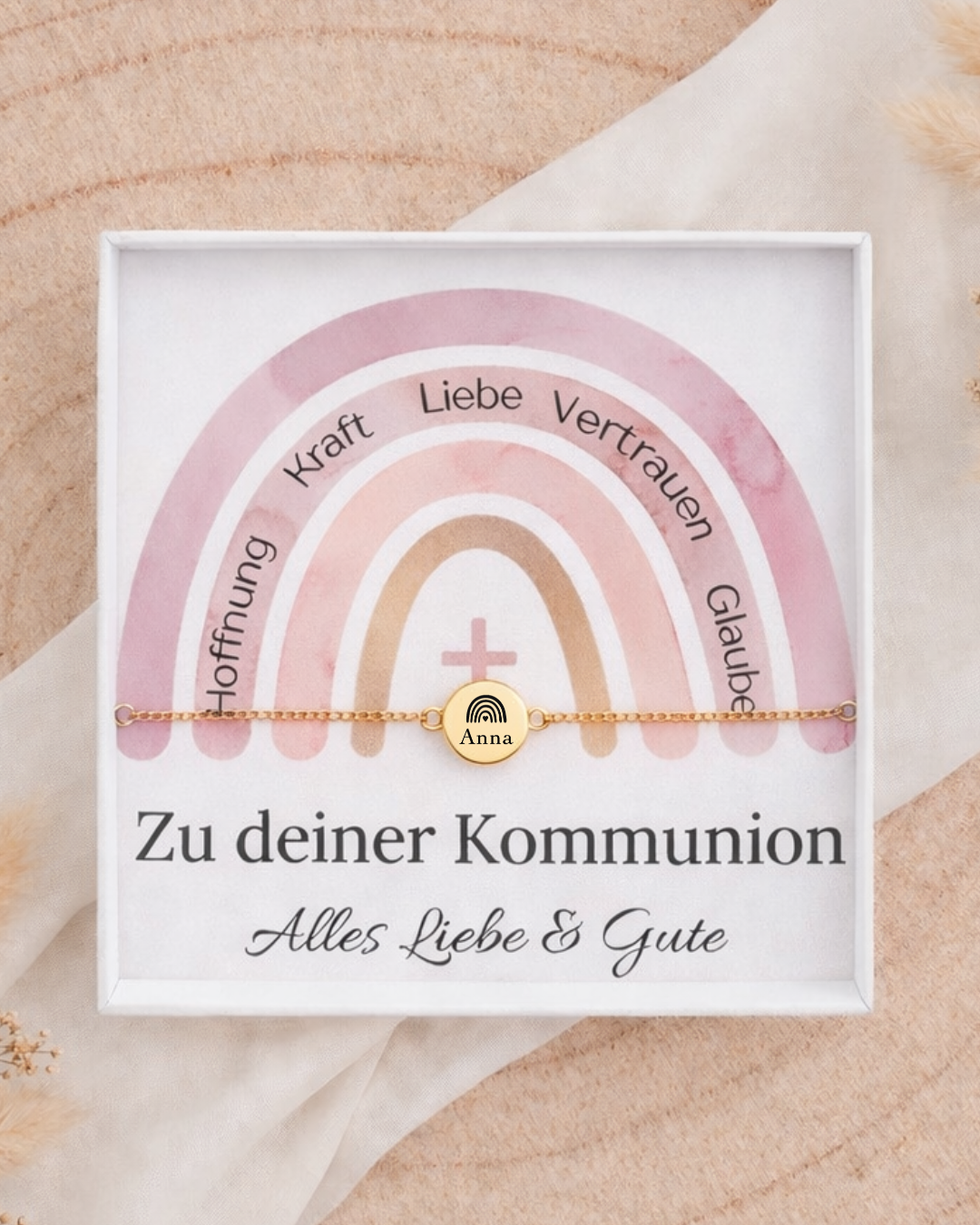 ISA - Kommunion Armband mit Gravur
