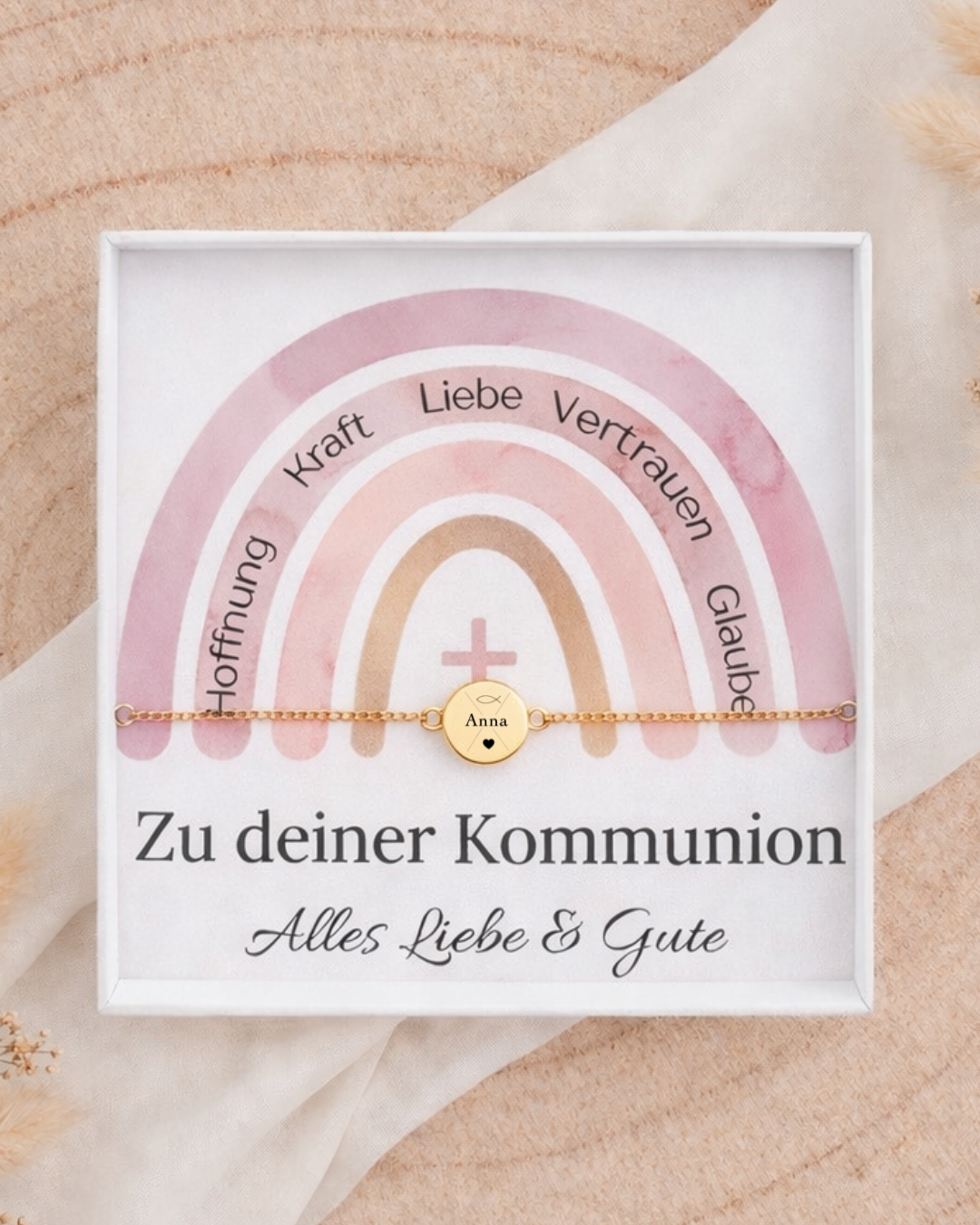 LOU - Kommunion Armband mit Gravur