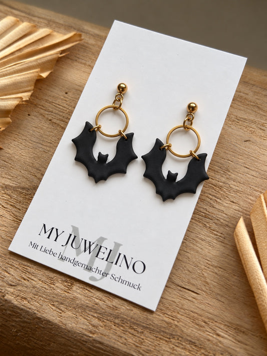 SALEM - Fledermaus-Ohrringe in Gold
