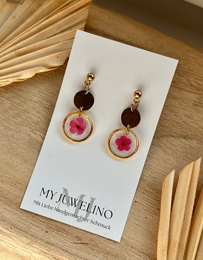"Floral" earrings dried flowers