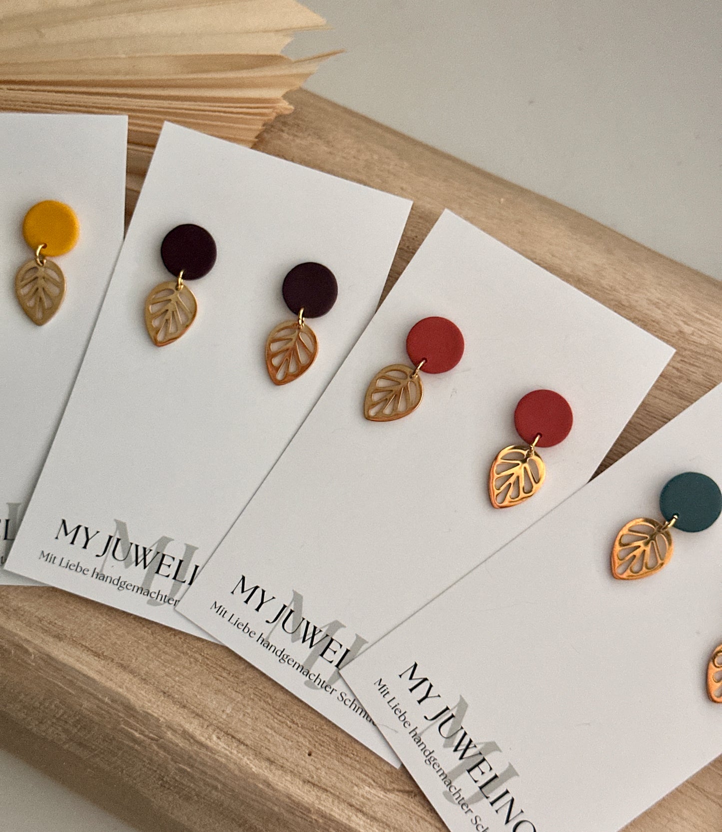 JULE - Herbstliche Blatt Ohrringe