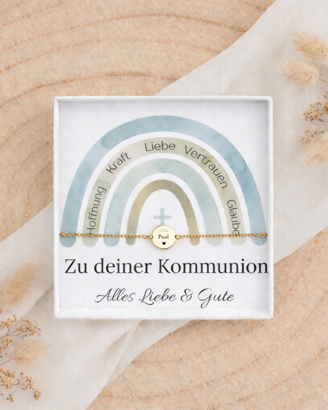 LOU - Kommunion Armband mit Gravur