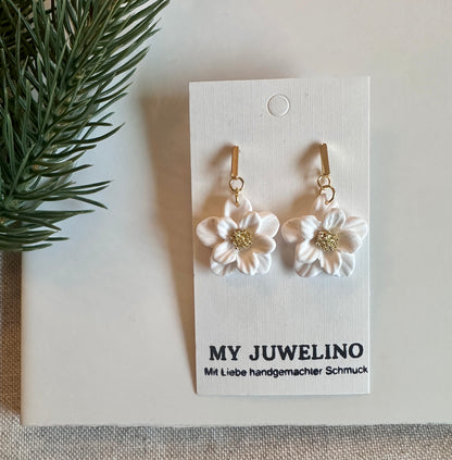 "Viva" hand-sculpted flower earrings