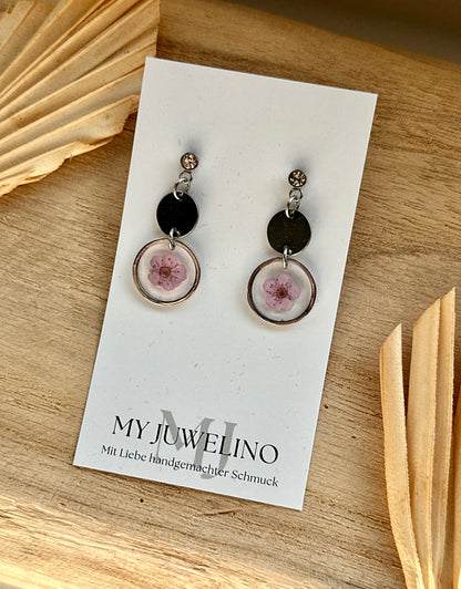 "Floral" earrings dried flowers
