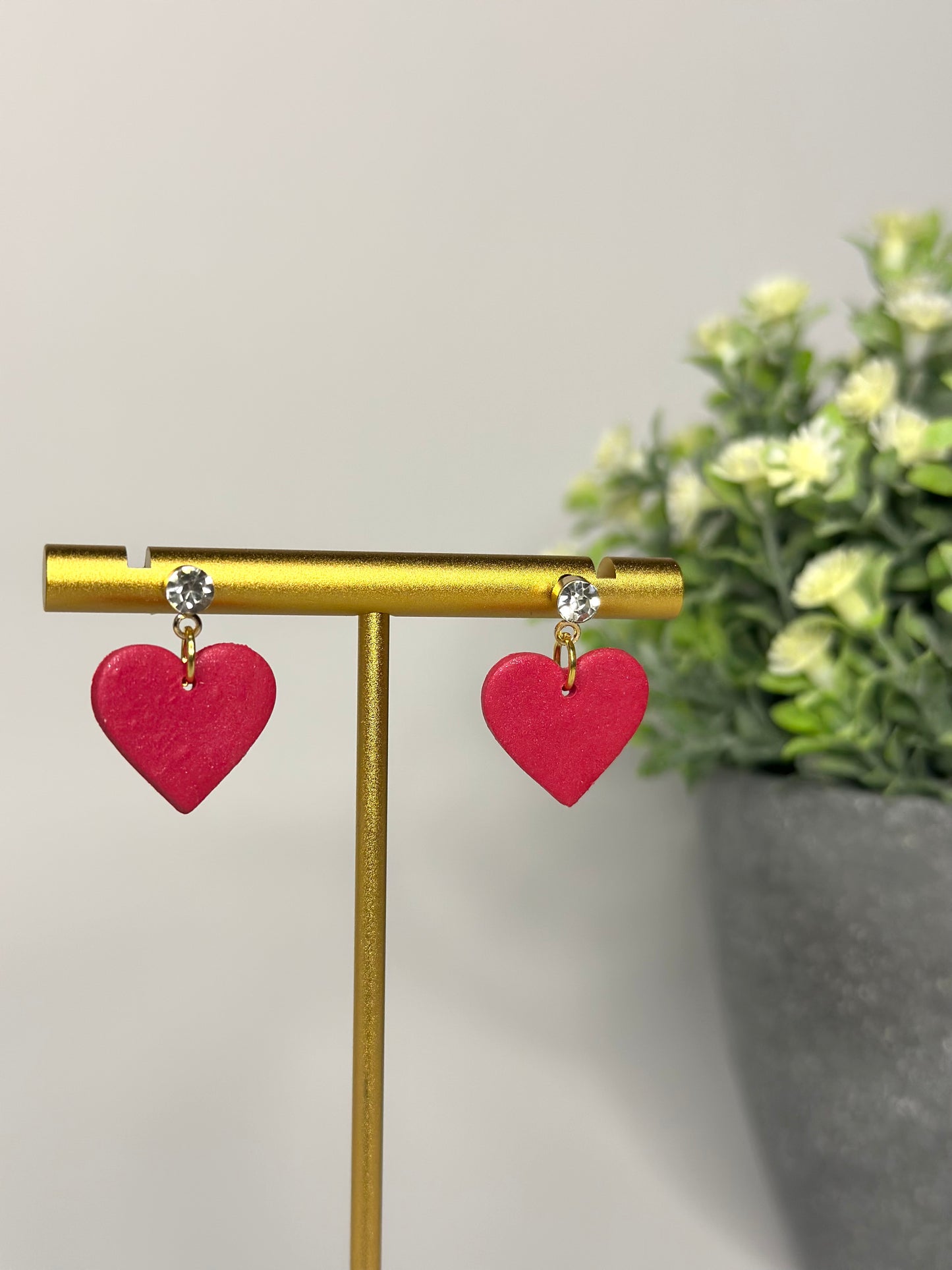 "Lovely" heart earrings