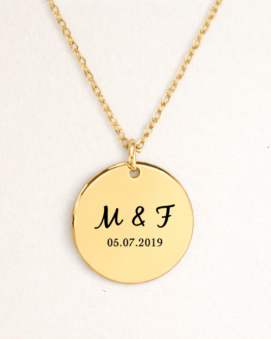 SIDNEY - personalisierbare Kette mit Datum