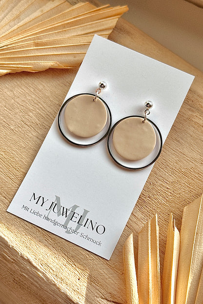 CLARA - Round earrings with a delicate ring