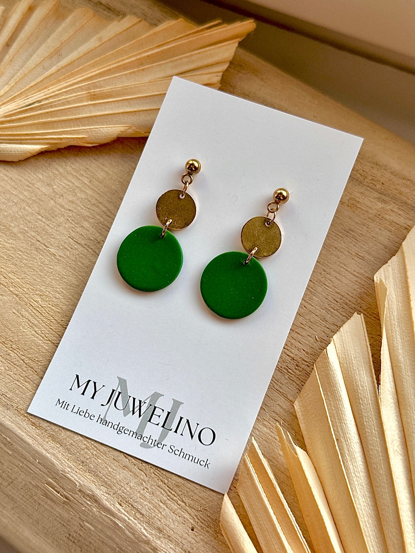COCO - Black earrings with silver/gold discs