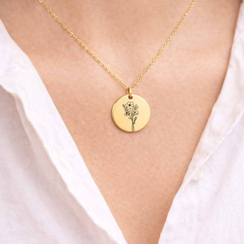 ELLY - Blumenmuster Kette