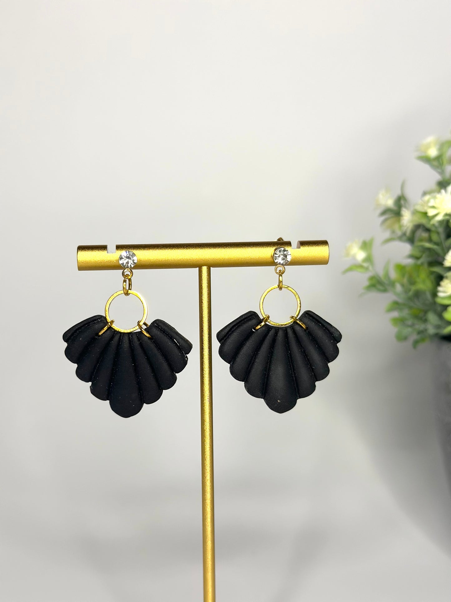 "Bella" fan shape earrings