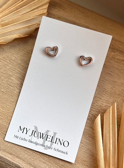 VALE - Herz Ohrstecker offen