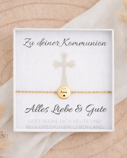 LOU - Kommunion Armband mit Gravur