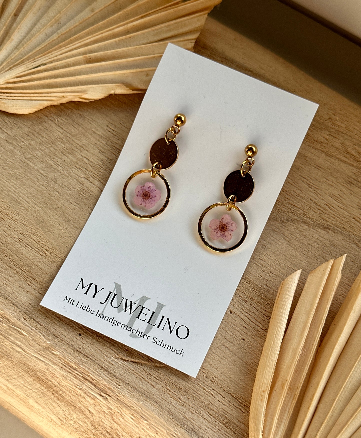 "Floral" earrings dried flowers