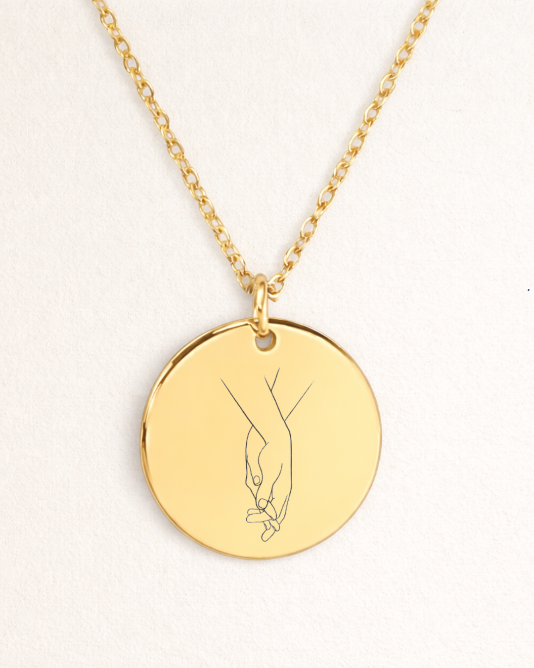 NIVA - Gravur Kette Hand in Hand