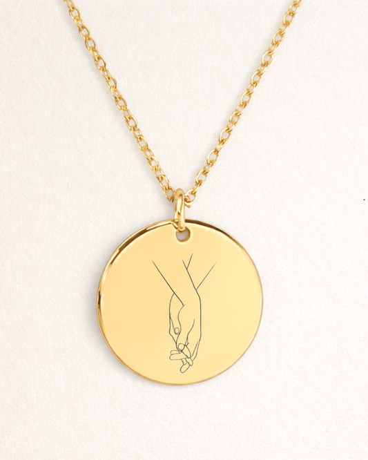 NIVA - Gravur Kette Hand in Hand