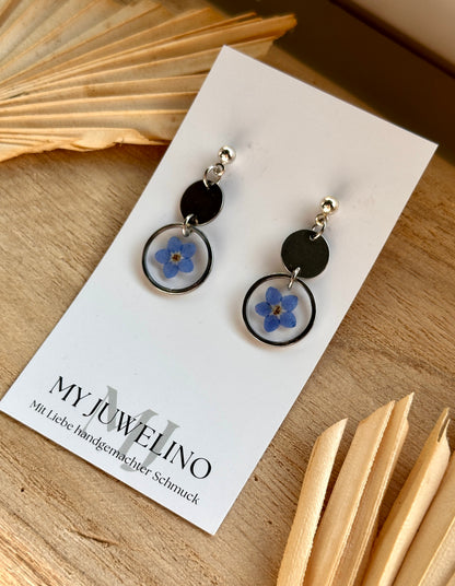 "Floral" earrings dried flowers