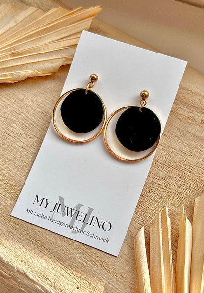 CLARA - Round earrings with a delicate ring