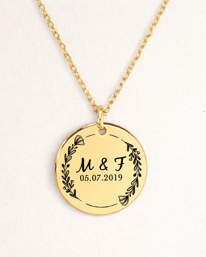 SIDNEY - personalisierbare Kette mit Datum