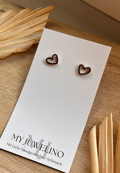 VALE - Herz Ohrstecker offen