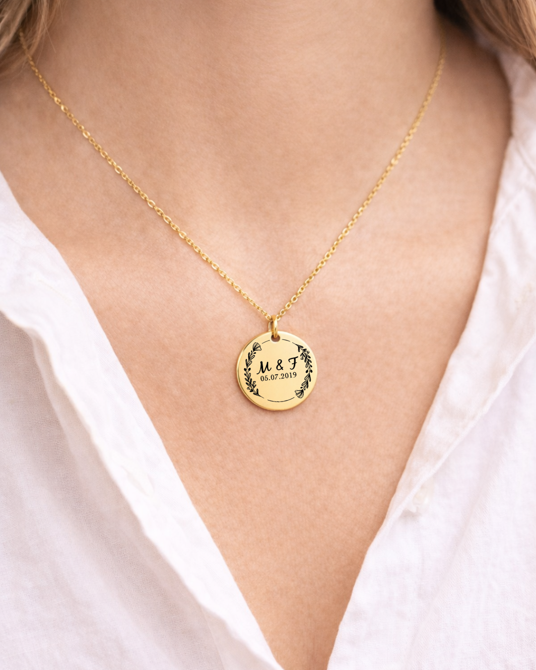 SIDNEY - personalisierbare Kette mit Datum