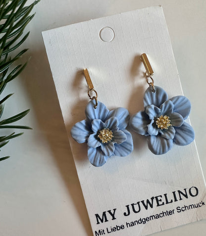 "Viva" hand-sculpted flower earrings