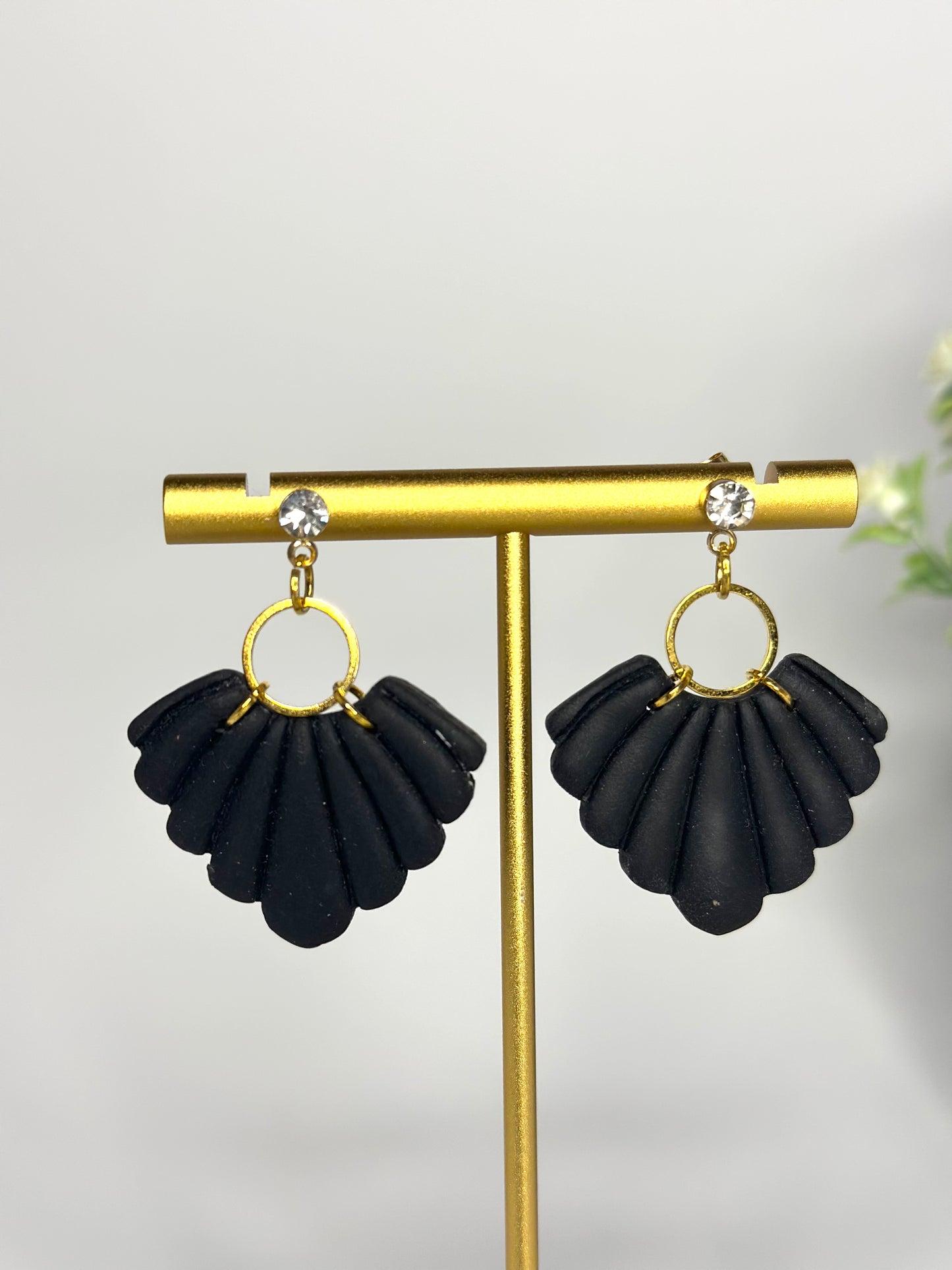 "Bella" fan shape earrings