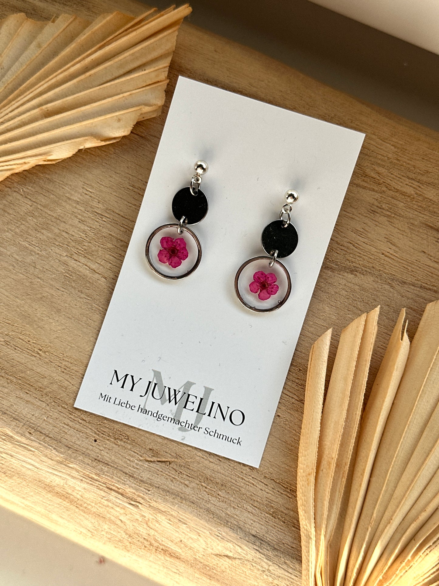 "Floral" earrings dried flowers