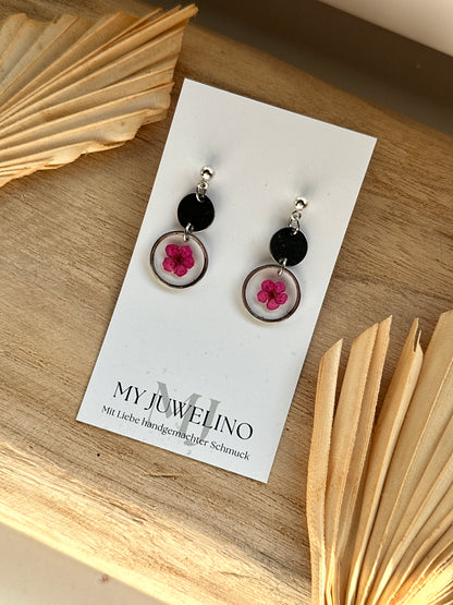 "Floral" earrings dried flowers
