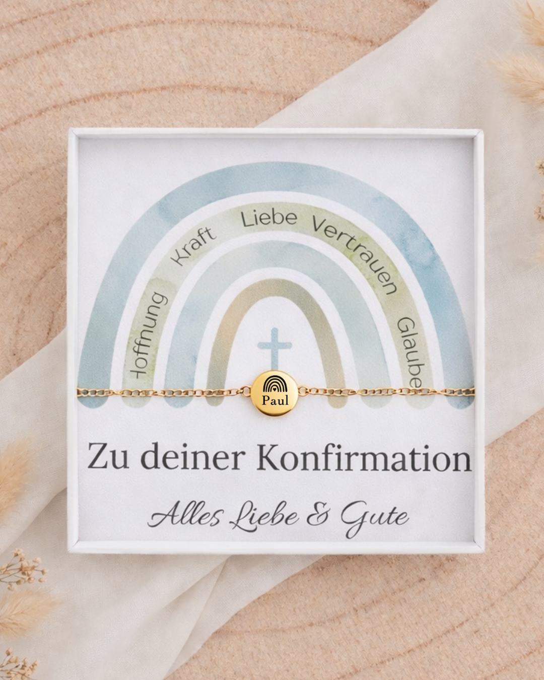ISA - Konfirmation Armband mit Gravur