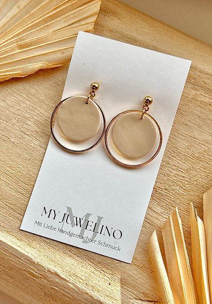 CLARA - Round earrings with a delicate ring