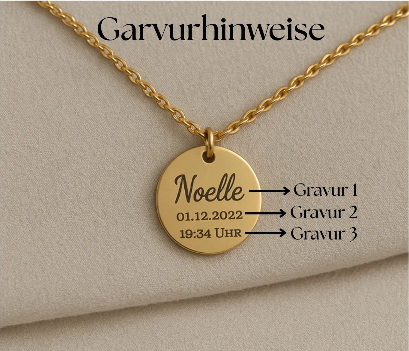 SARA - personalisierbare Geburtskette