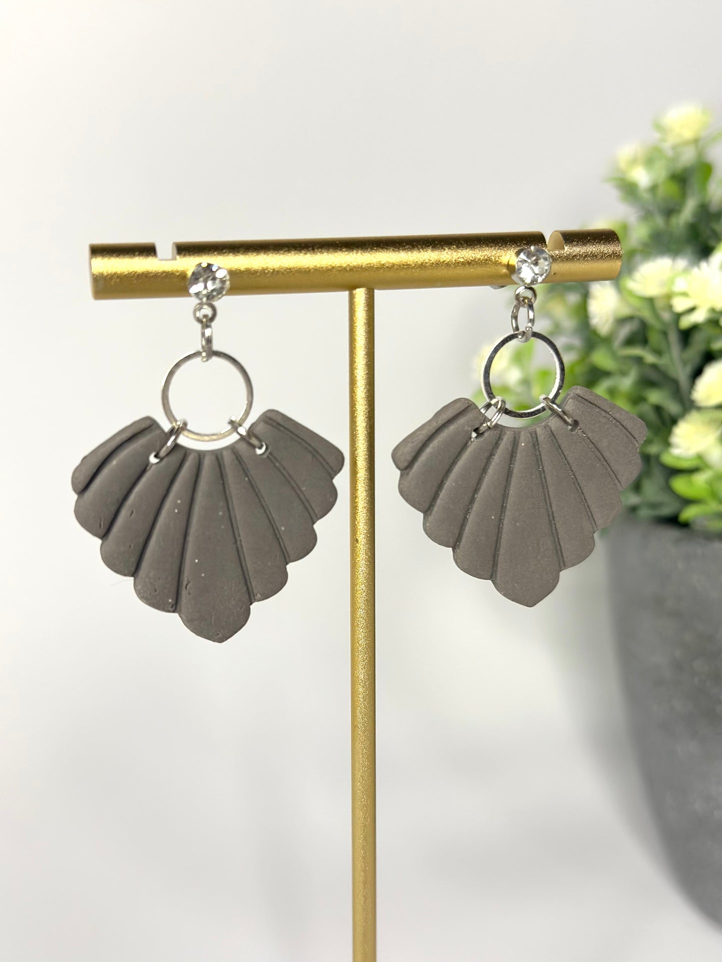 "Bella" fan shape earrings