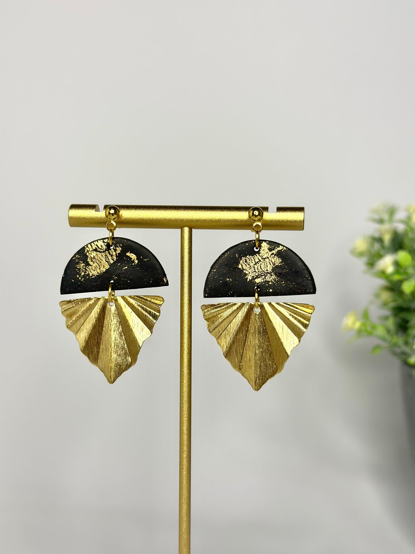 "Amity" earrings with gold plates